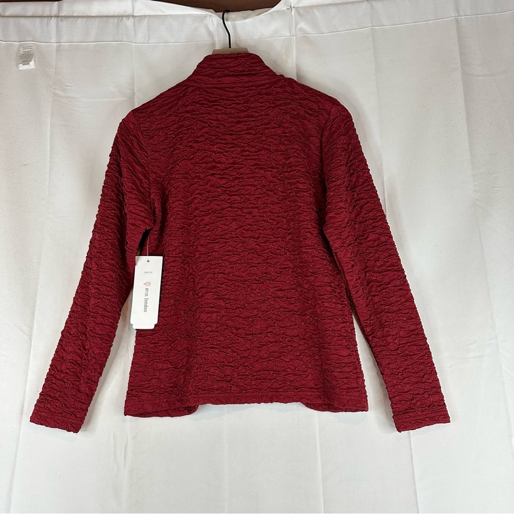 ERIN LONDON Women’s Size S Jacket Lightweight NWT Full Zipper Stretch Ruching - Picture 9 of 14